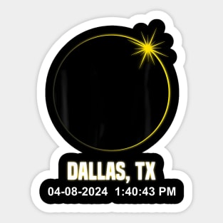 Total Solar Eclipse Dallas 2024 Time Texas Eclipse Sticker